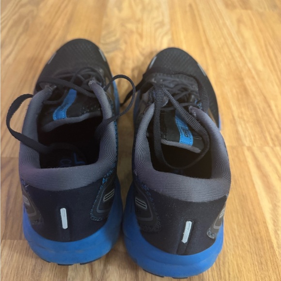 Men’s Brooks Ghost 14 Black and Blue Sneakers - Picture 3 of 3